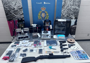 Seized items from January search warrant issued by RCMP