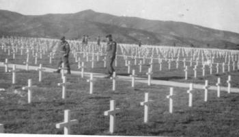 Red Deer Archives, E2733; Cemetery in Korea, likely the Canadian section of the UN cemetery in Pusan, South Korea, between 1950-1953