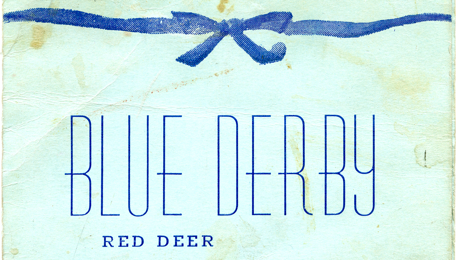Blue Derby Café menu, 1943
