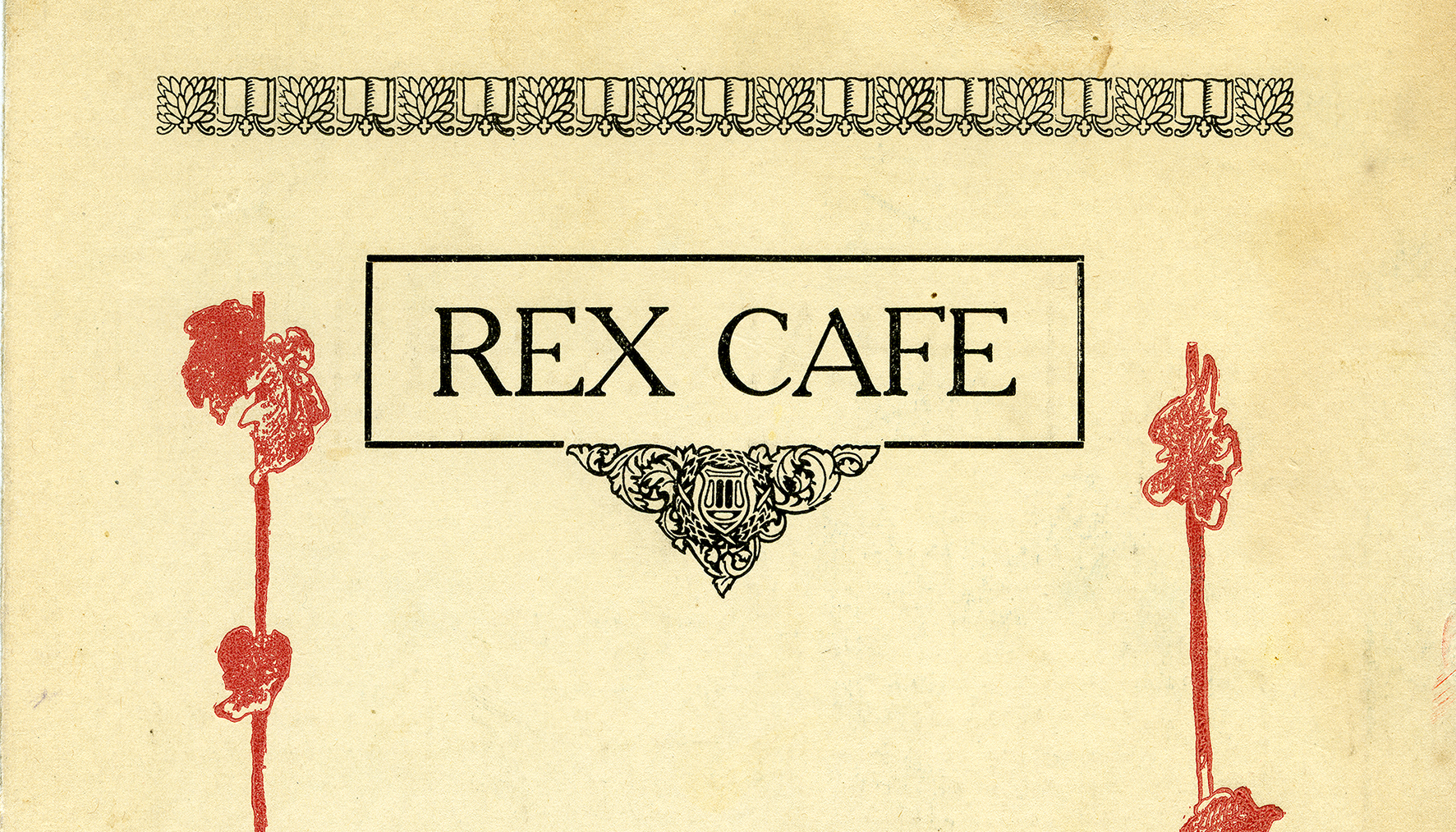 Rex Café menue, 191-?