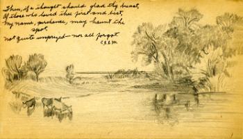 Red Deer Archives, K94; Autograph sketch by C.E.E.M., between 1918-1921