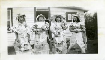 Red Deer Archives, P4706; Members of the Balmoral Women's Institute at a wedding shower, 1945