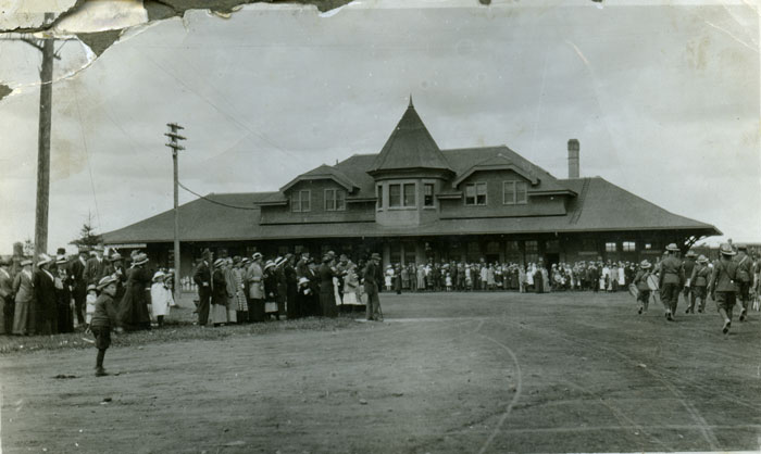 CPR Station, 1914. Red Deer Archives. P2603