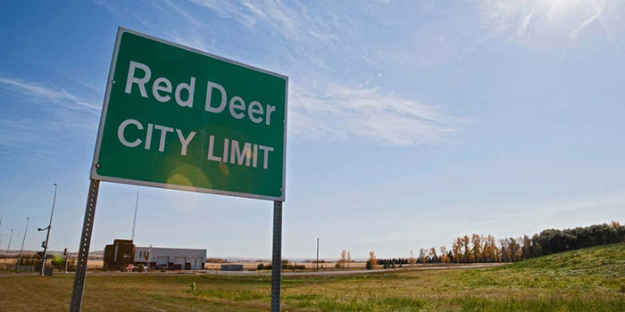 picture of Red Deer City Limit sign