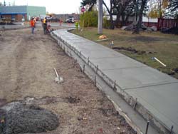 Sidewalk construction