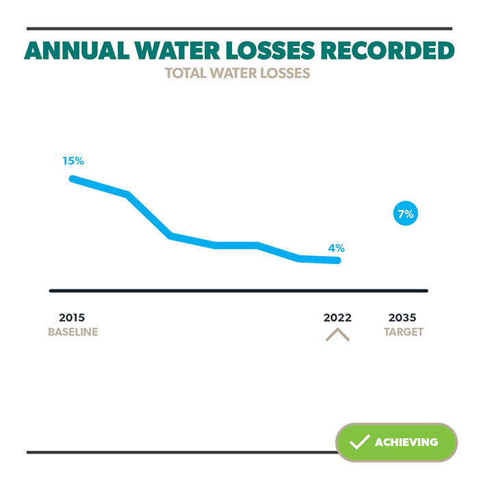 Annual Water Losses Recorded