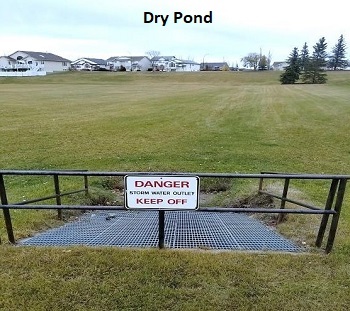 Dry stormwater pond