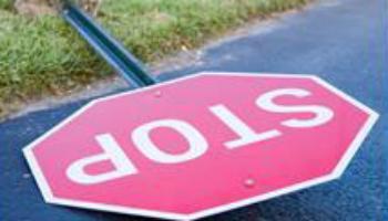 Report a Problem - broken stop sign