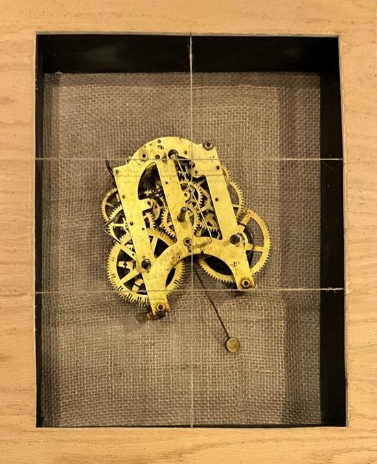 Photo credit: The Archaeology of Grief Series (Movement), found objects and burlap, Glynis Wilson Boultbee, 2024