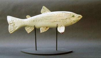 Sculpture of a trout.